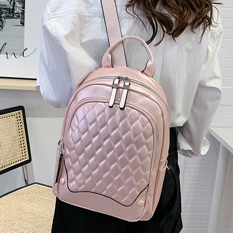 

Fashion Women Backpack Luxury Designer Ladies Backpack Soft PU Leather School Bags for Girls Large Capacity Travel Bags Mochila