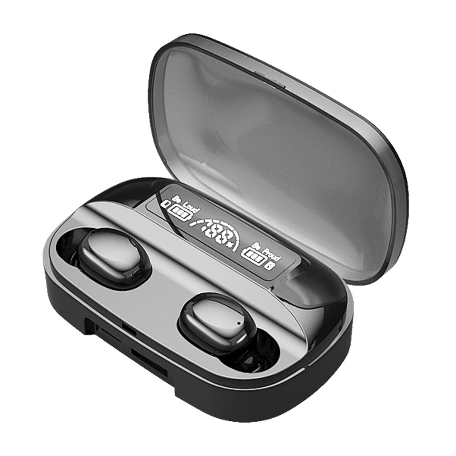 

Blue-tooth 5.1 Earbuds Wireless Headphones Ear Headset With LED Digital Display Gaming Earphones For Sports