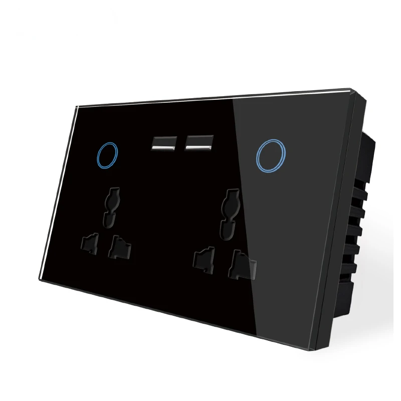 

UK Smart Home Tuya Smart Wall Double Universal USB Socket WIFI Socket