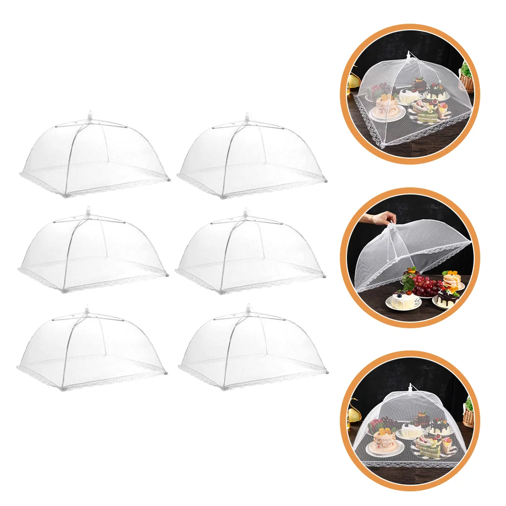 

Covers Tent Cover Meshpicnic Outside Net Umbrella Screen Foldable Fly Protector Outdoor Reusable Collapsible Campinglid Parties