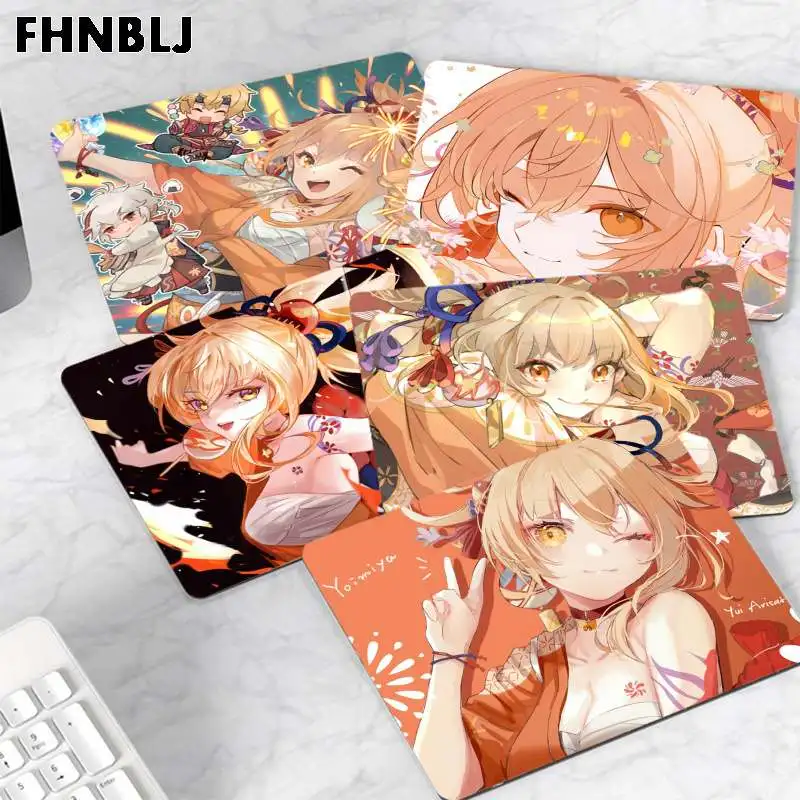 

FHNBLJ Cool New Game Genshin Impact Yoimiya Rubber Mouse Durable Desktop Mousepad Top Selling Wholesale Gaming Pad mouse