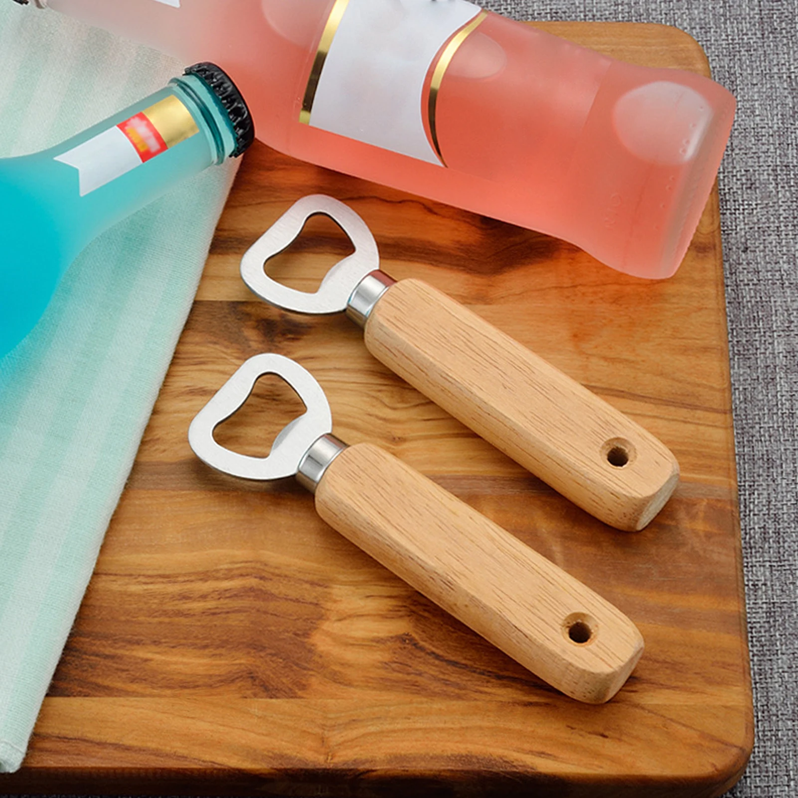 Wood Handle Bottle Opener Beer Bottle Openers Soft Drink Cid