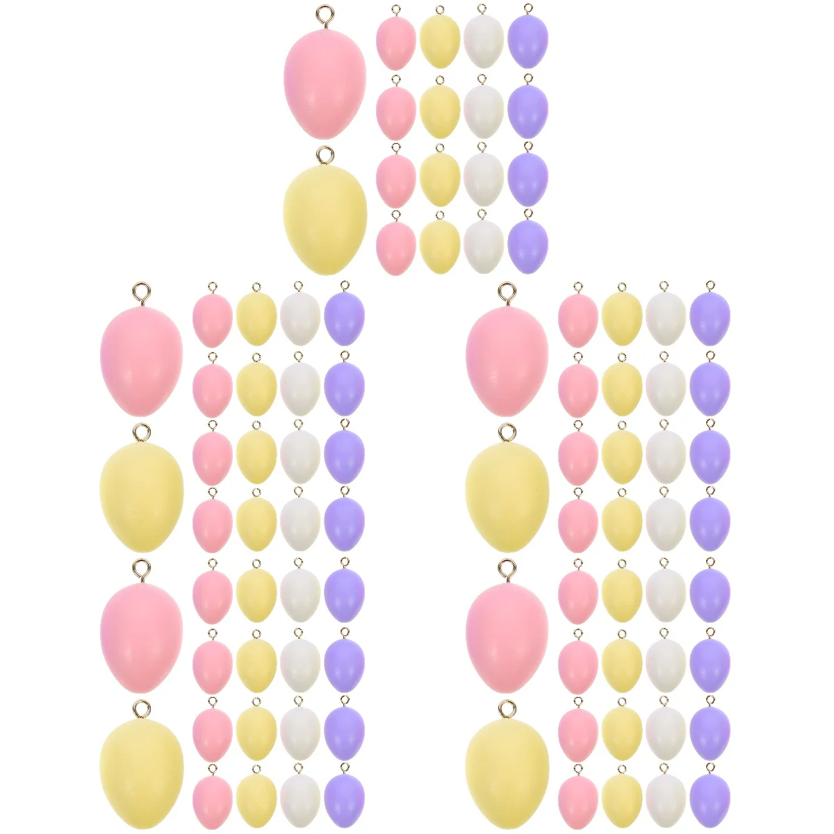 100 pcs Delicate Adorable Egg Pendant Charms DIY Hanging Egg Ornaments Easter Themed DIY Pendants DIY Egg Ornaments