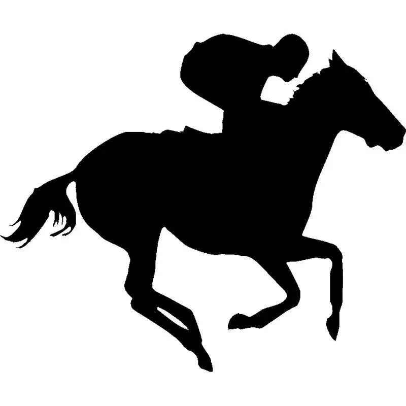 

Small Town18.2*15.2CM Horse Racing Decals Personalized Car Stickers Car Cover Scratches Fashion Decorative Accessories C4-0336