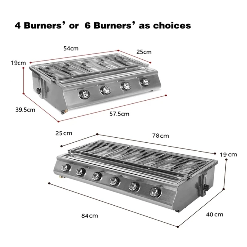 Коммерческая Бездымная барбекю-гриль для барбекю на сжиженном нефтяном газе