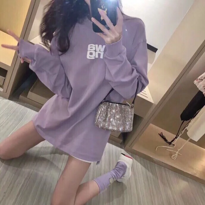 

150756 Fashion Classic Trendy Luxury Design New Casual Loose Fit Long Sleeve Shirt Hooded Female A2