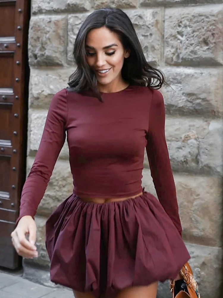 Fantoye сексуальная женская юбка с открытой спиной и круглым вырезом костюм длинным