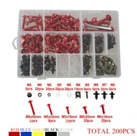 motorcycle accessories 200pcs complete fairing bolt kit body screws clips for honda cbr 1100xx 1997 2003
