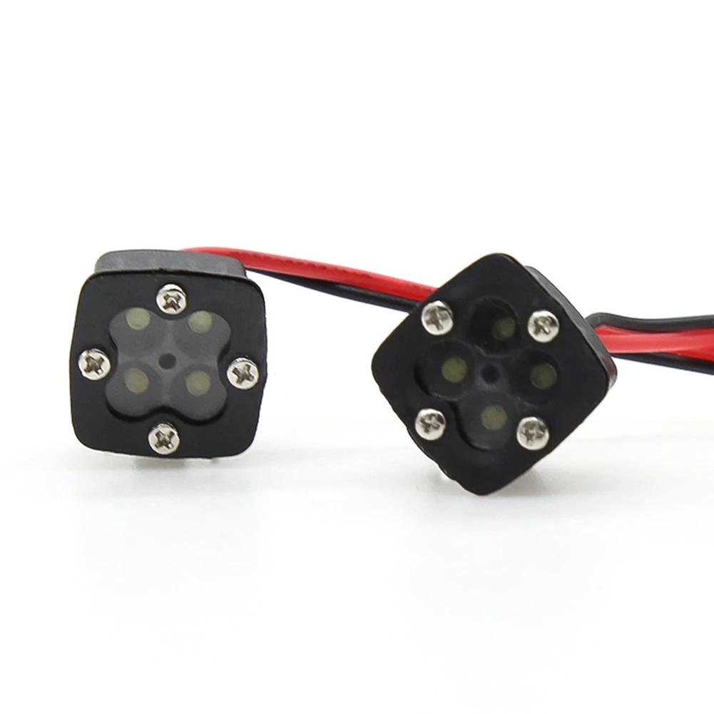 

2Pcs RC Car LED Roof Lights Headlights Spotlight for 1/10 RC Crawler Axial SCX10 90046 Traxxas TRX4 TRX6 Redcat Gen8