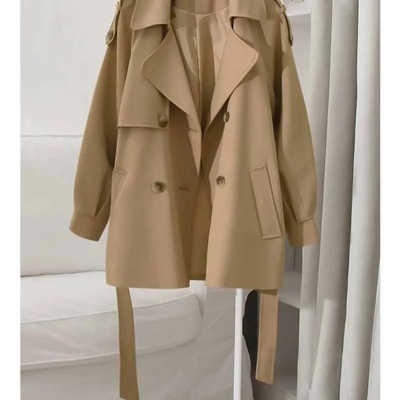 Корейская весенне-осенняя женская ветровка на подкладке новая свободная