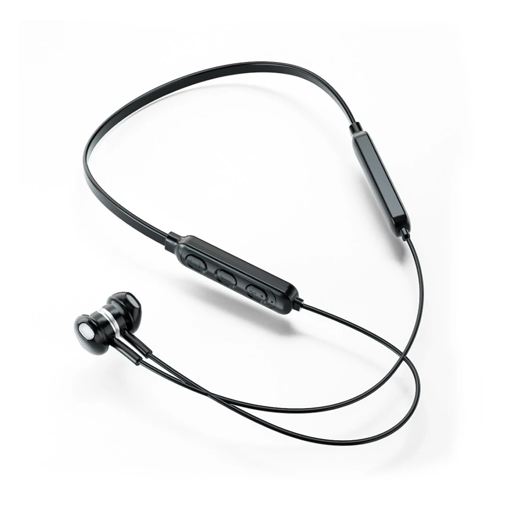 

Neck Hanging Earbuds Bluetooth-compatible Rechargeable Earphone Portable Call Music Running Fitness Headset White