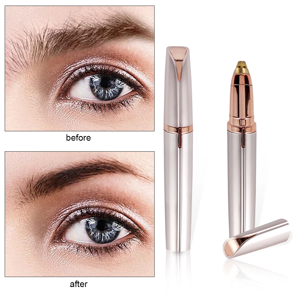 

Mini Eyebrow Epilating Pen Electric Eyebrow Trimmer Handle Facial Hair Remover Shaver Razor Portable Colibry Epilator for Female