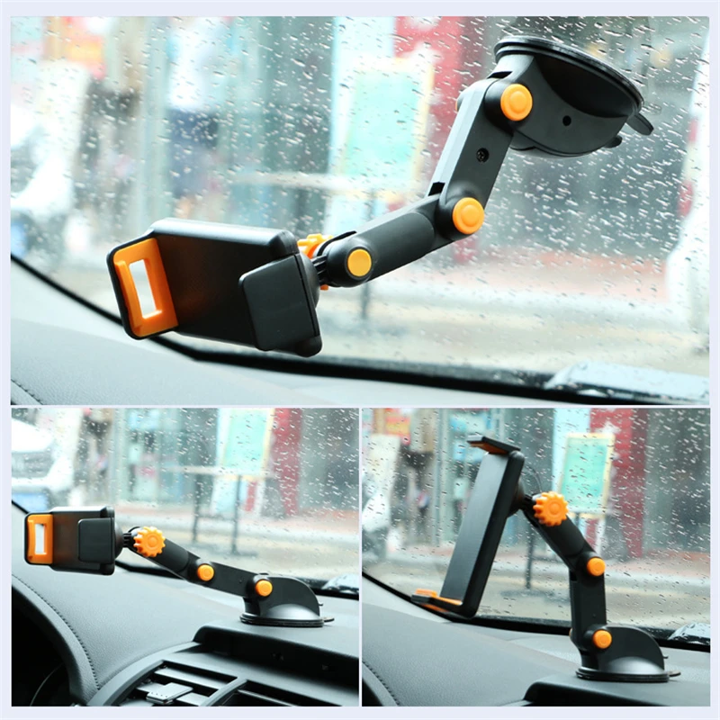 

360 Degree Rotation Car Phone Holder Windscreen Dashboard Suction Cup Bracket Tablet GPS Stand Cradle For 7-11 Devices