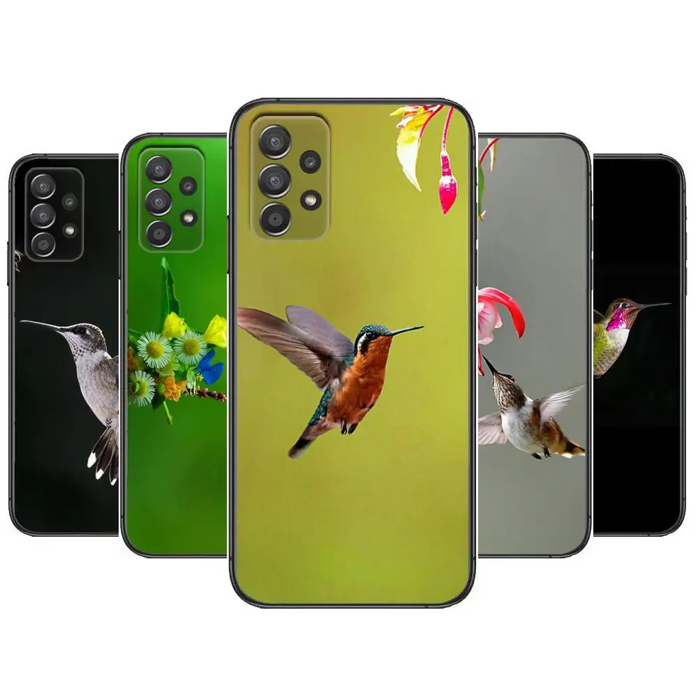 

pretty Hummingbird Phone Case Hull For Samsung Galaxy A70 A50 A51 A71 A52 A40 A30 A31 A90 A20E 5G a20s Black Shell Art Cell Cove