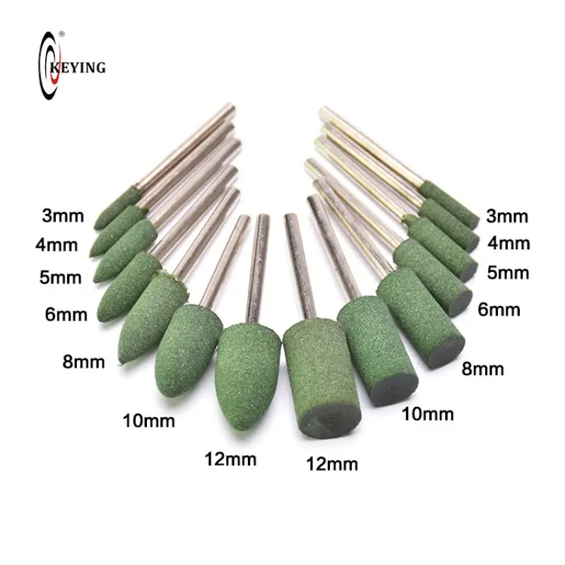 10 шт. резиновые точечные цилиндрические абразивные шлифовальные насадки Dremel для
