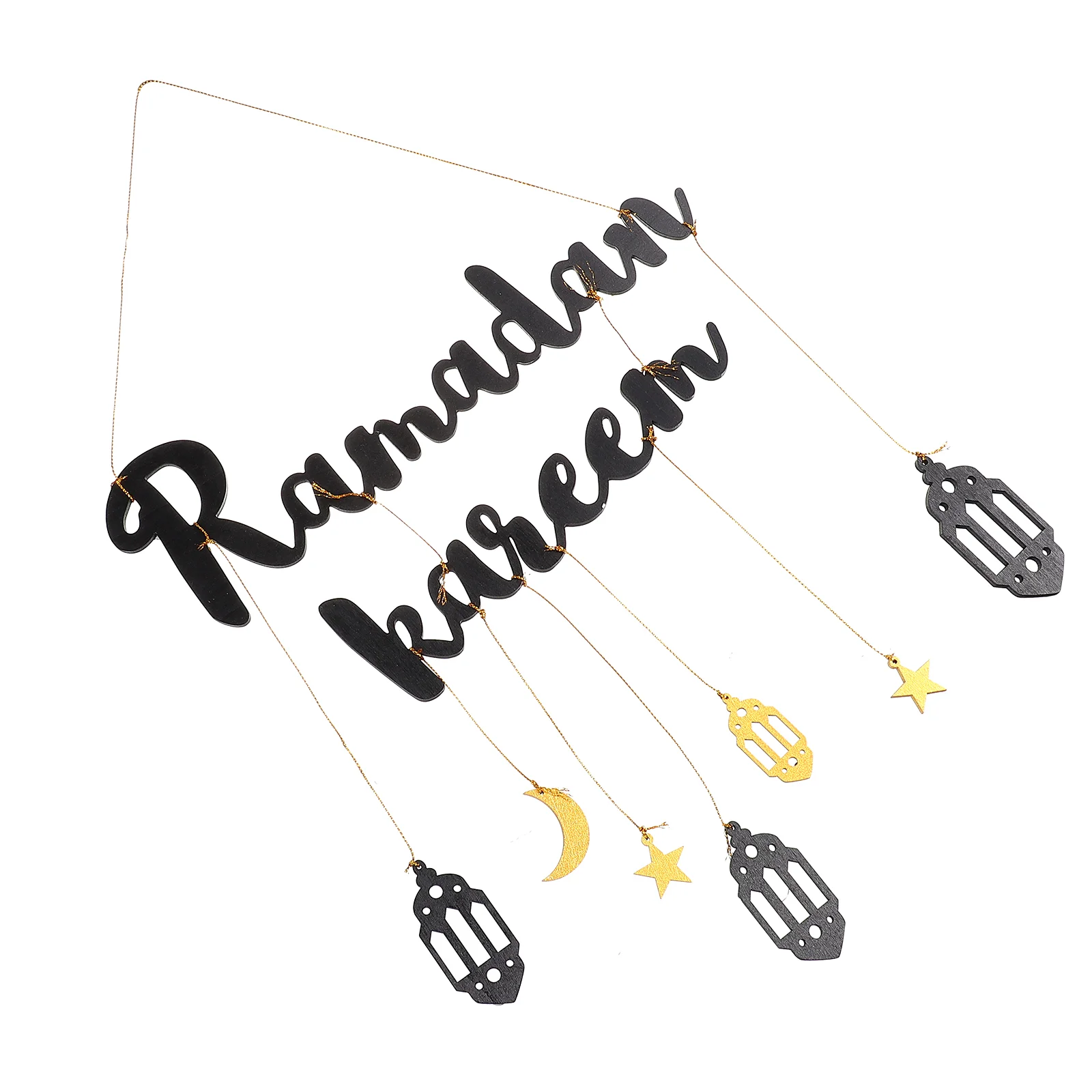 

Ramadan Eid Mubarak Hanging Sign Decorations Wooden Party Ornament Plaque Pendant Decor Wall Islam Ornaments Decoration Muslim