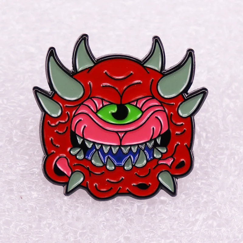 Little Monster Giant Brain Demon Brooch Hard Enamel Pins Badge Jewelry Accessory