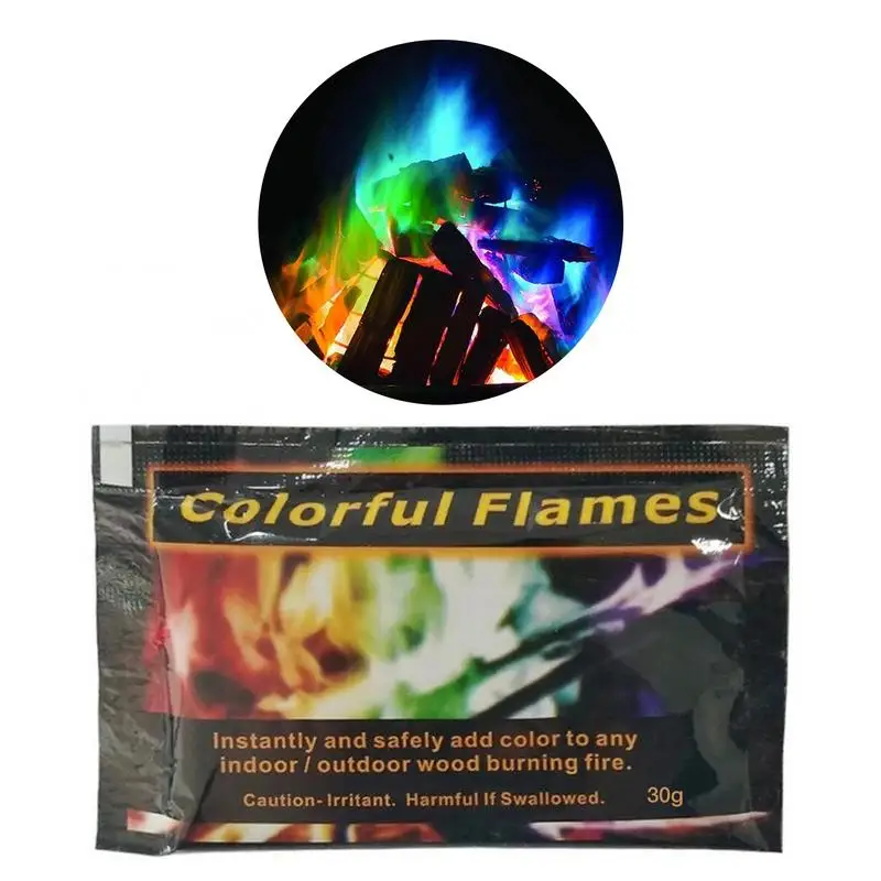

Flame Color Change Agent Coloured Party Beach Fire Color Changing Powder Bonfire Tricks Toy For Magician Fire 15/25/30g
