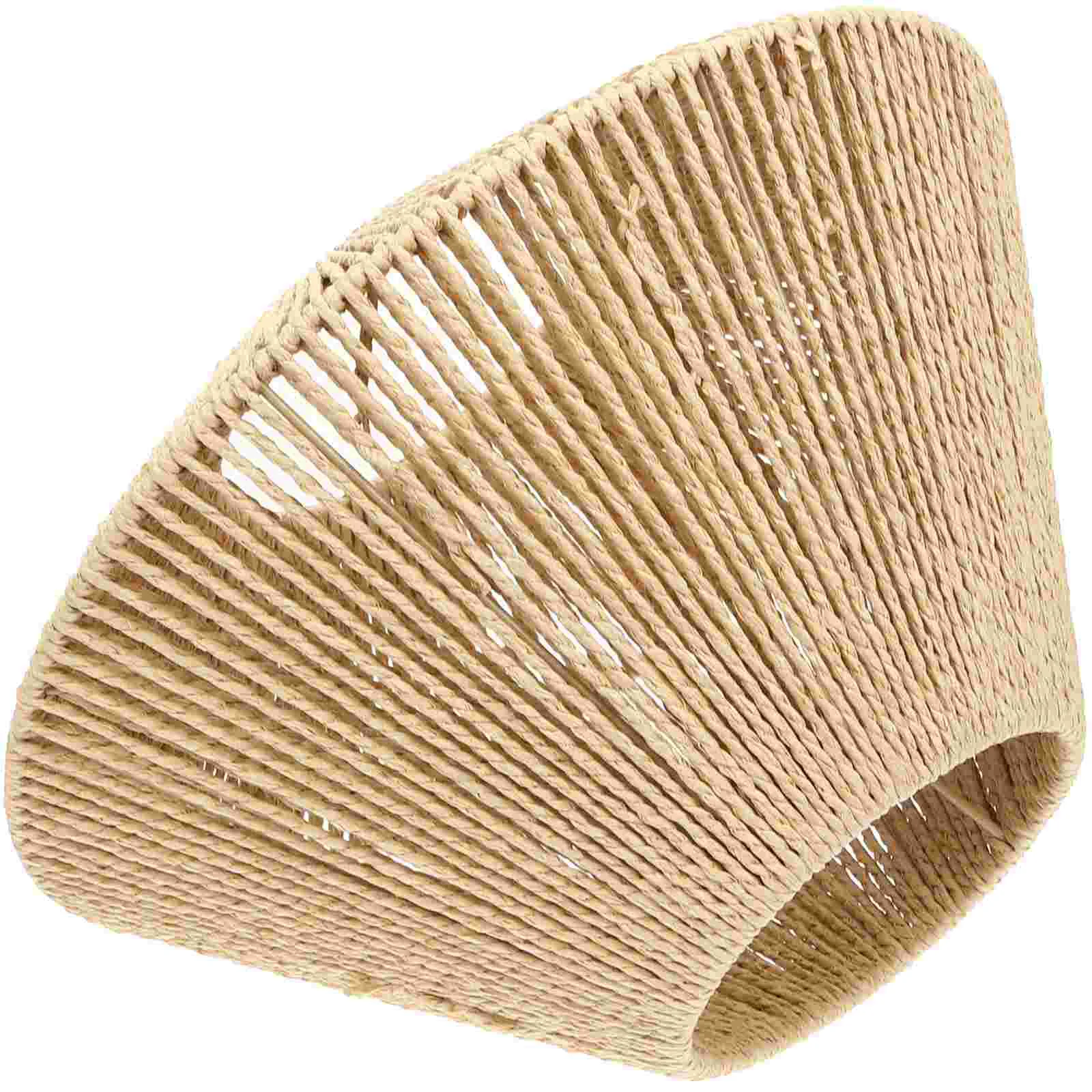 

Hanging Lamp Shade Rattan Lampshade Light Cover Protector Table Accessory Straw Woven Ratan