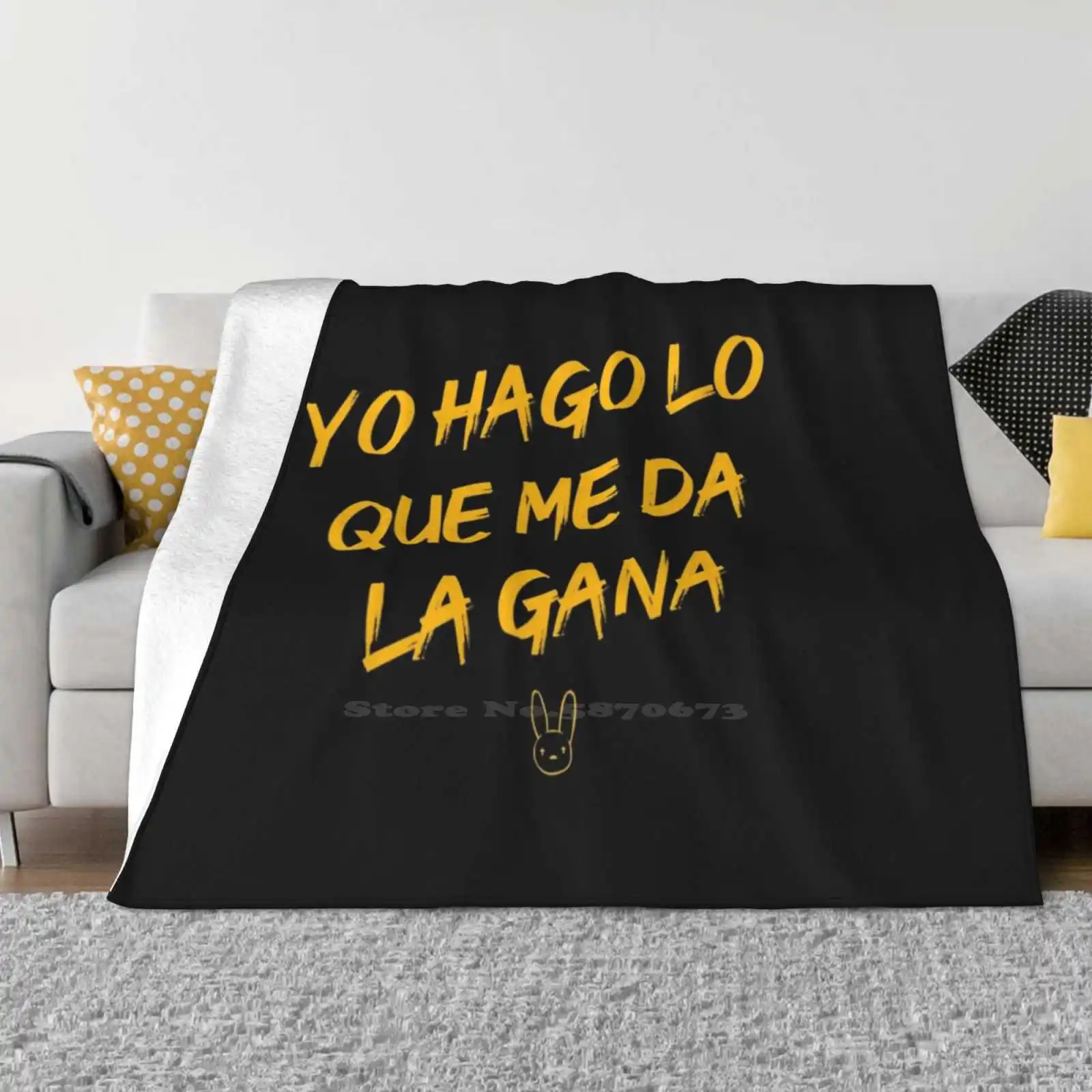 Yo Hago Lo Que Me Da La Gana ( # Yhlqmdlg)-Bad Bunny Новое поступление модное теплое фланелевое одеяло