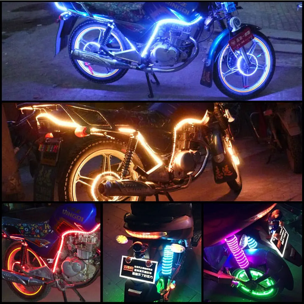 1 шт. 45/90/135 см автомобильная светодиодная лента для мотоцикла Стайлинг интерьер