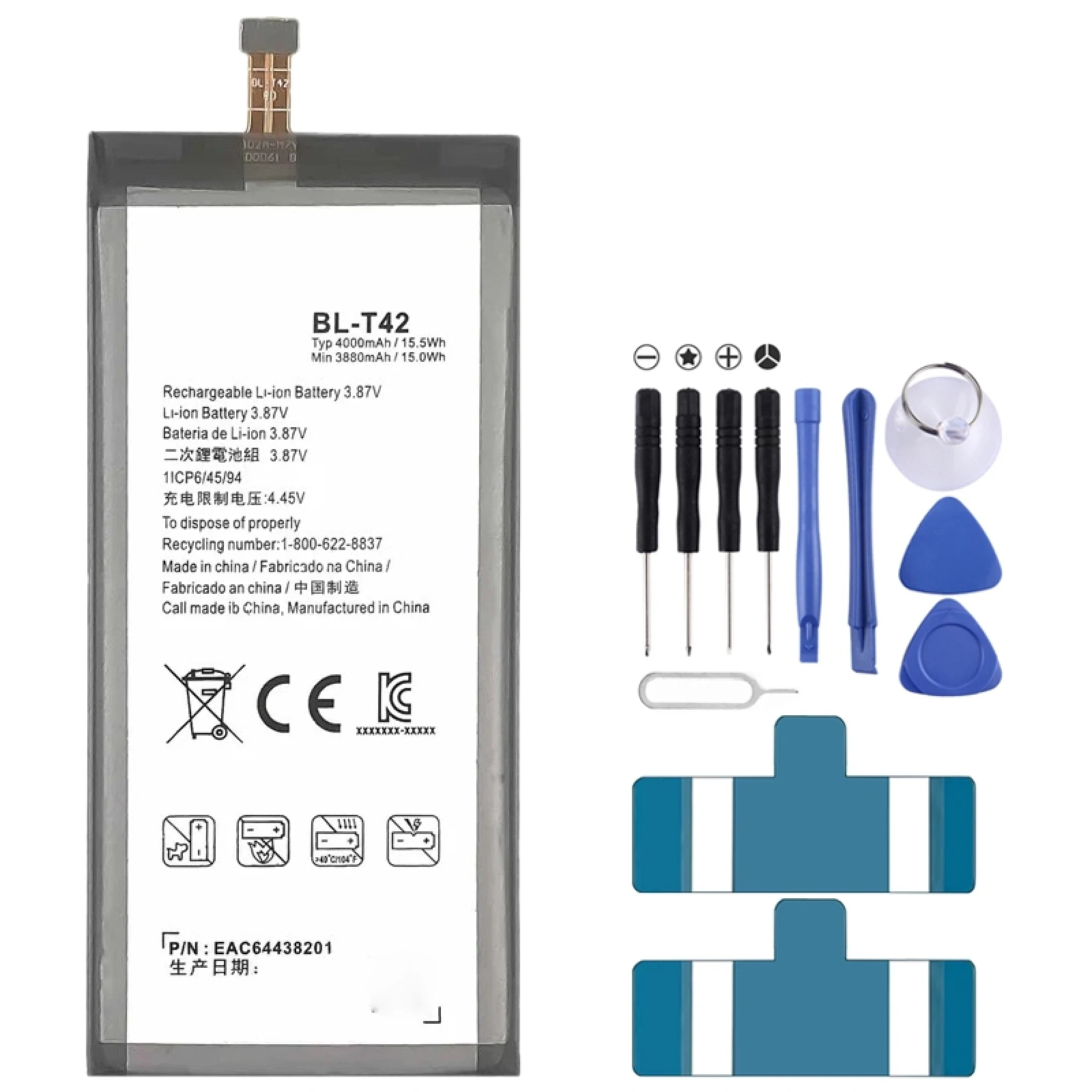 

100% Original BL-T42 4000 mAh Phone Battery For LG V50 ThinQ 5G V50S ThinQ 5G G8X ThinQ Replacement Batteries Bateria