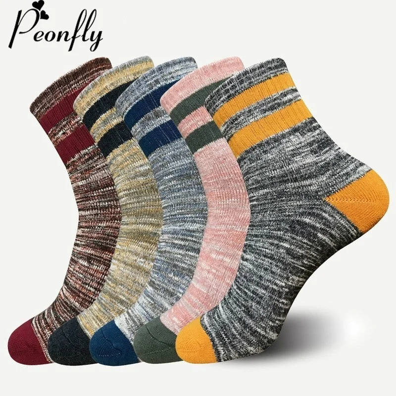 

Peonfly Comfortable Men Casual Compression Fashion Striped Splicing Color Elasticity Breathable Short Cotton Socks
