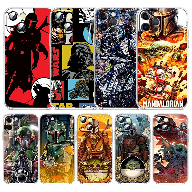 

Hot Jedi Knight Star Wars For Apple iPhone 13 12 11 mini 8 7 6 5 XS XR X SE 2020 Pro Max Plus Transparent Phone Case Funda Capa