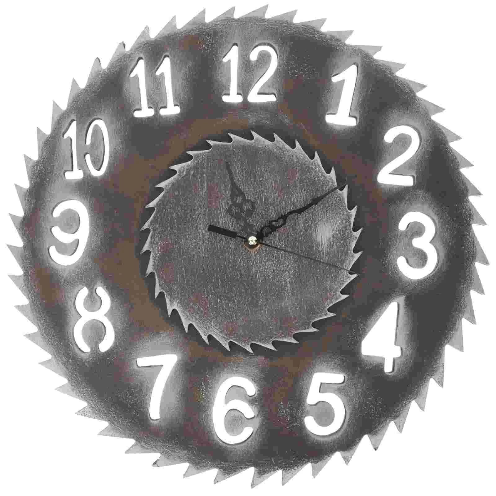 

Vintage Wall Clock Mounted Mantlepiece Clocks Living Room Sculptures Home Decor Steampunk Reloj Digital Pared Silent Gear