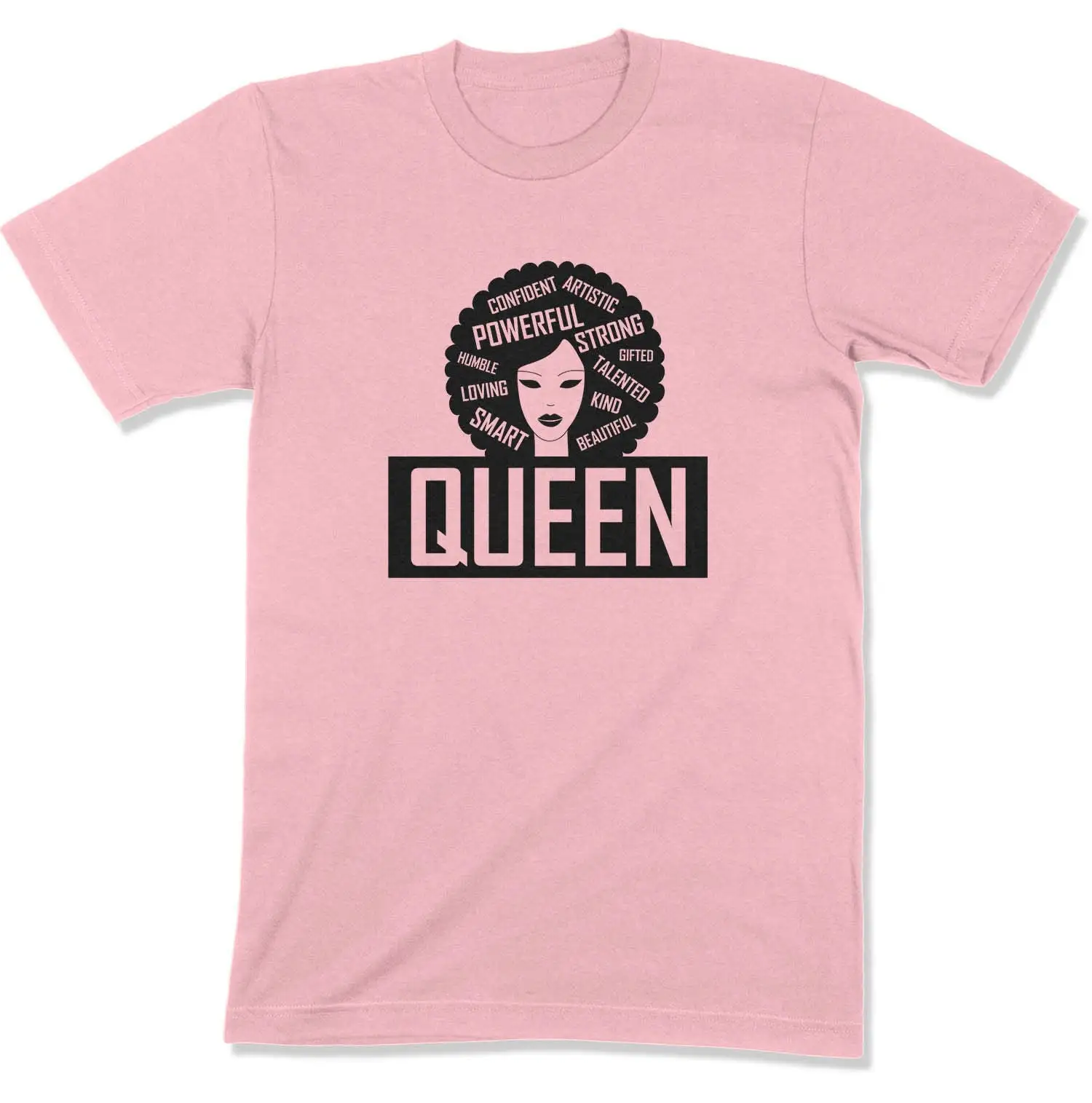 Черная Женская футболка с надписью Queen