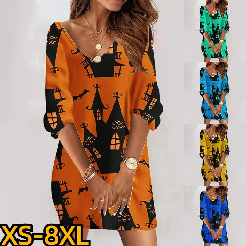 

Женская мини-юбка с V-образным вырезом, с принтом