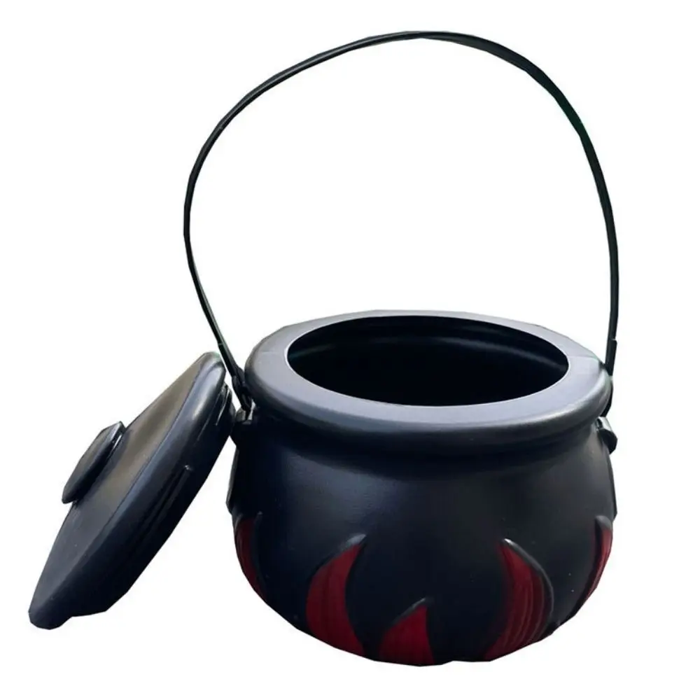 Горшок для конфет пластиковый скелет ведьмы котел ведро чайники с ручкой