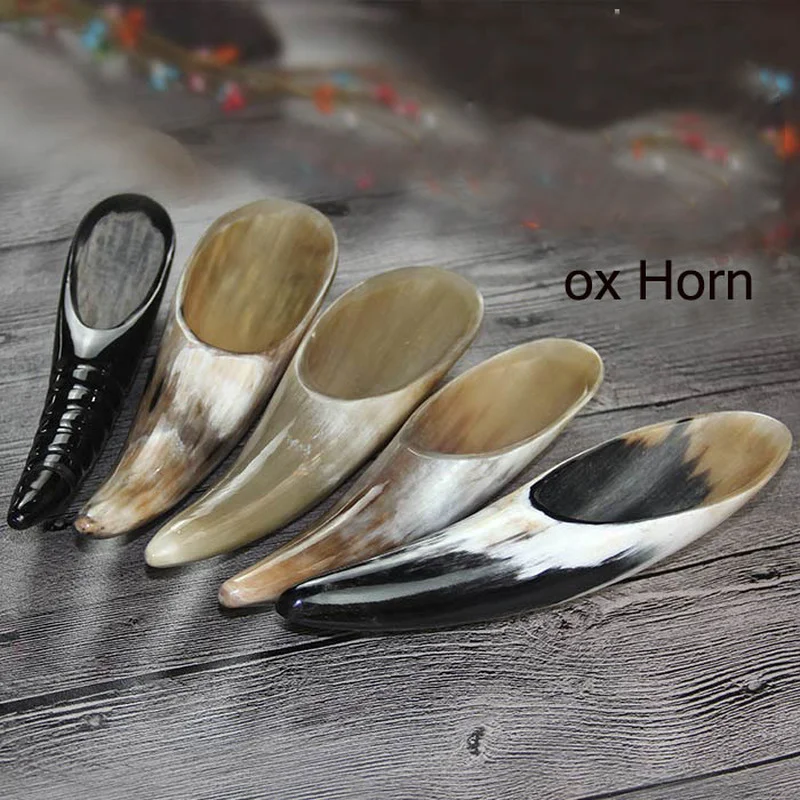 

Natural Horn Scraping Tube Back Artifact Horn Tube Black Massage Facial Beauty Whole Body Universal Collection Small Ornaments