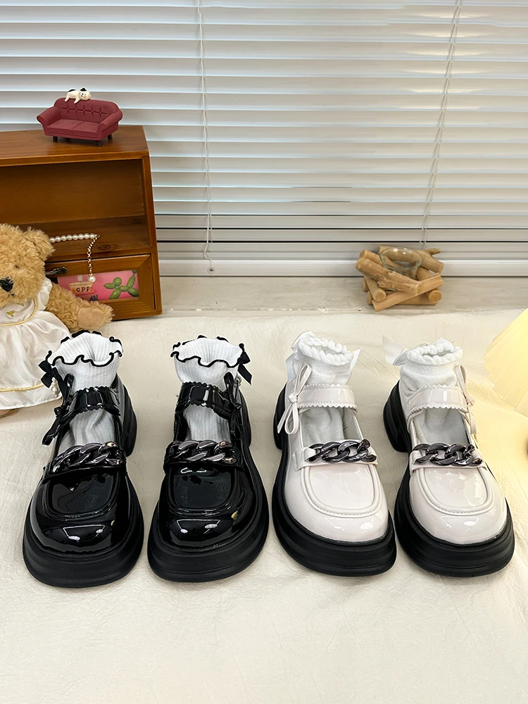 

Женские туфли-оксфорды на плоской подошве, универсальные туфли в британском стиле, осенняя женская обувь на платформе, новинка, кожаные туфли в стиле преппи на толстой подошве