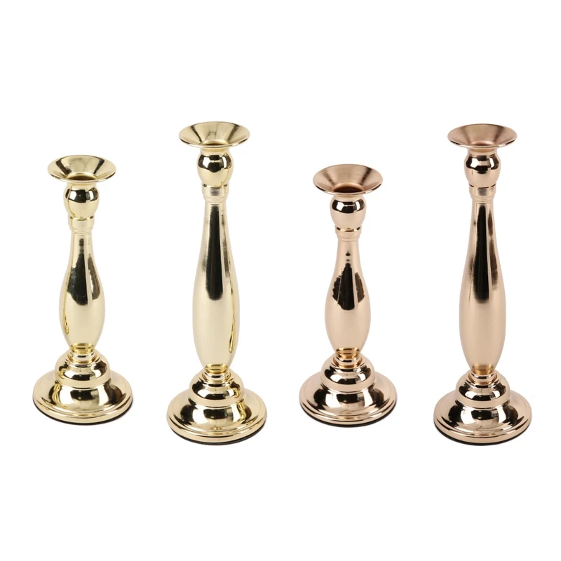 European Rome Pillar Style Candle Holder Vintage Metal Candles Stand Candlestick for Home Wedding Party Dining Table