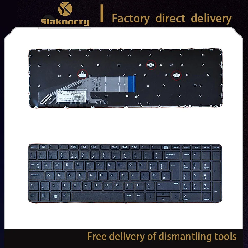 

Siakoocty for hp ProBook 450 G3 455 G3 470 G3 BLACK FRAME BLACK WIN8