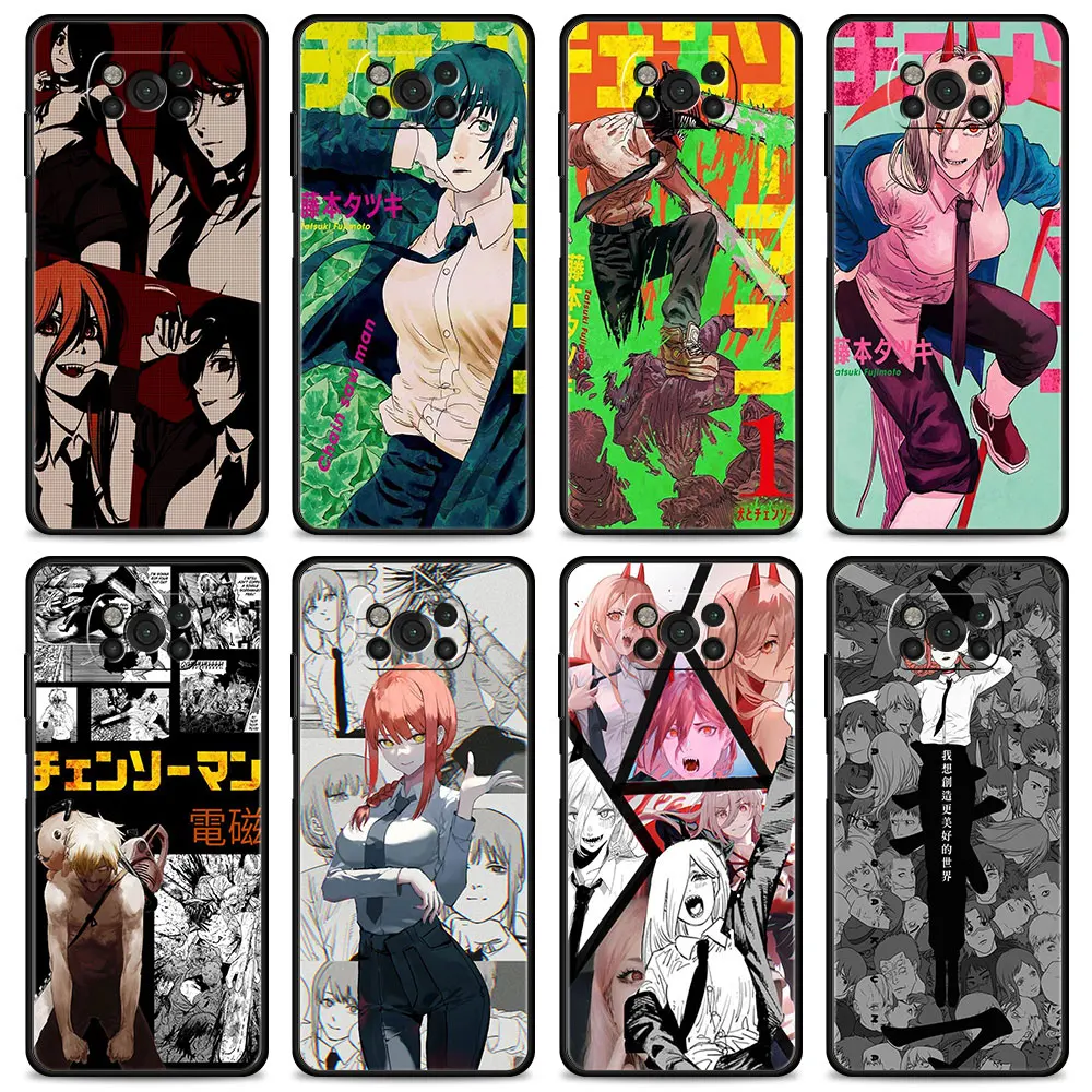 

Denji Chainsaw Man Phone Case for Xiaomi POCO X3 X4 NFC M3 M4 Pro GT F1 MI 11 10T Lite 11T 9T 12 Note 10Lite Silicone Coque