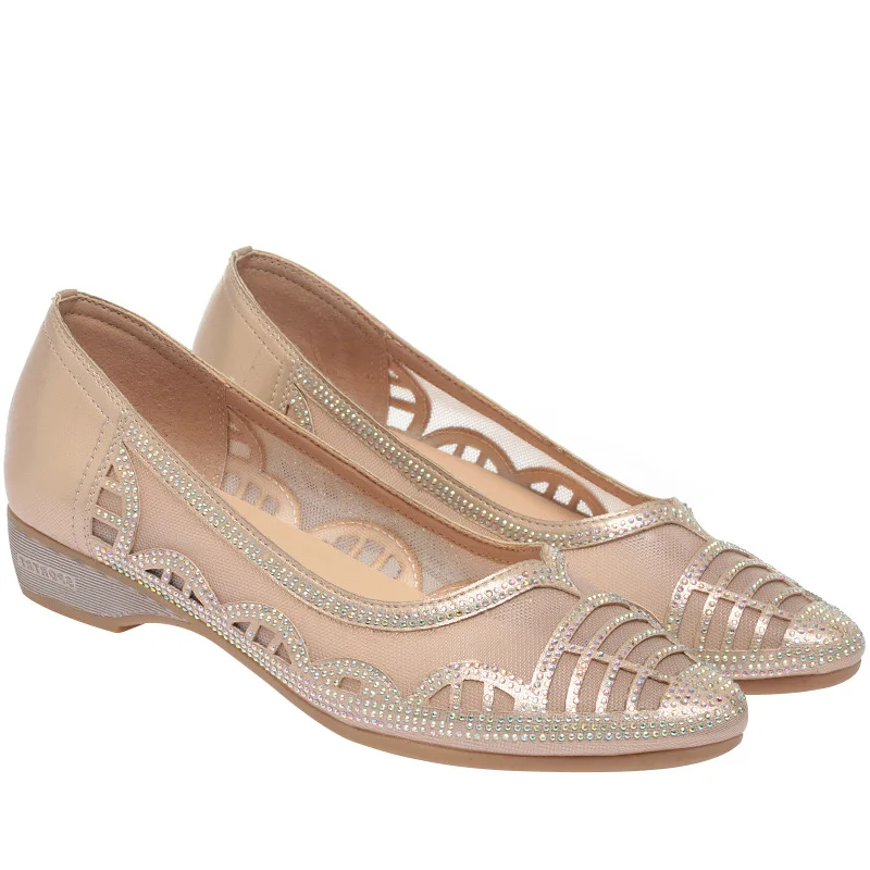 Сетчатые туфли на каблуке