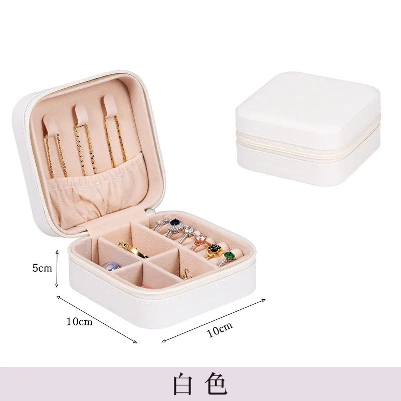 Korean version jewelry storage box travel portable jewelry box small ring bag ornament box manufacturers spot wholesale