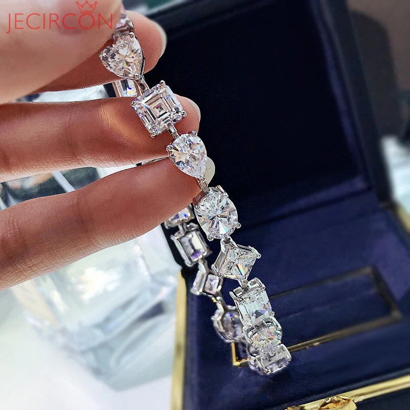 

Женский браслет из серебра 925 пробы с высокоуглеродистыми камнями