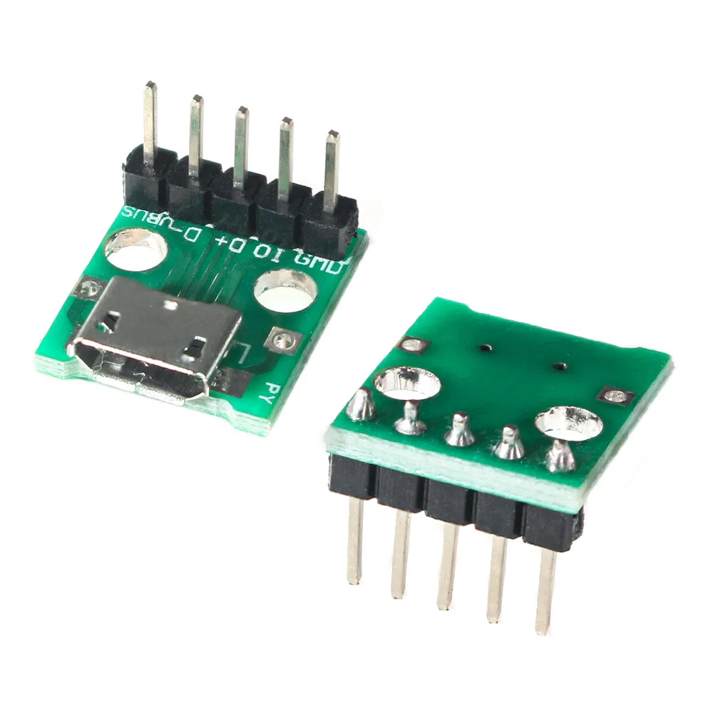 

2PCS MICRO USB Female 2.54mm MICRO to DIP 5P ,TYPE-C USB double-sided USB3.1 16P PCB Test board