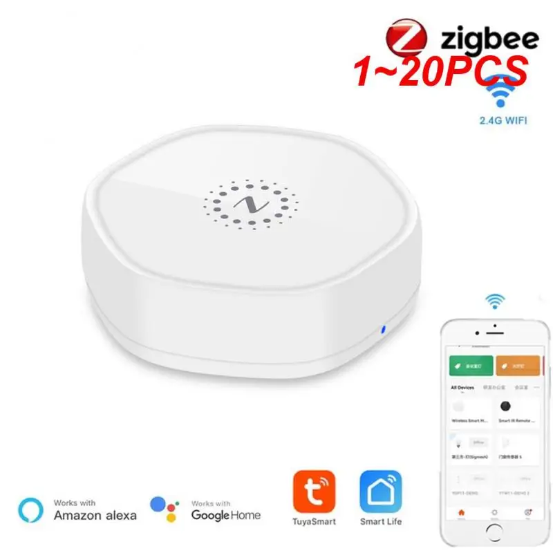 

1~20PCS Tuya ZigBee Smart Gateway Hub Smart Home Bridge Smart Life APP Linkage Central Wireless Remote Controller With Alexa