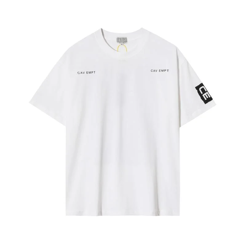 

22SS New Style Round Neck Patch Print Cavempt T Shirt Men Women EU Size 100% Cotton High Street Summer Jaqueta Cavempt Top Tees