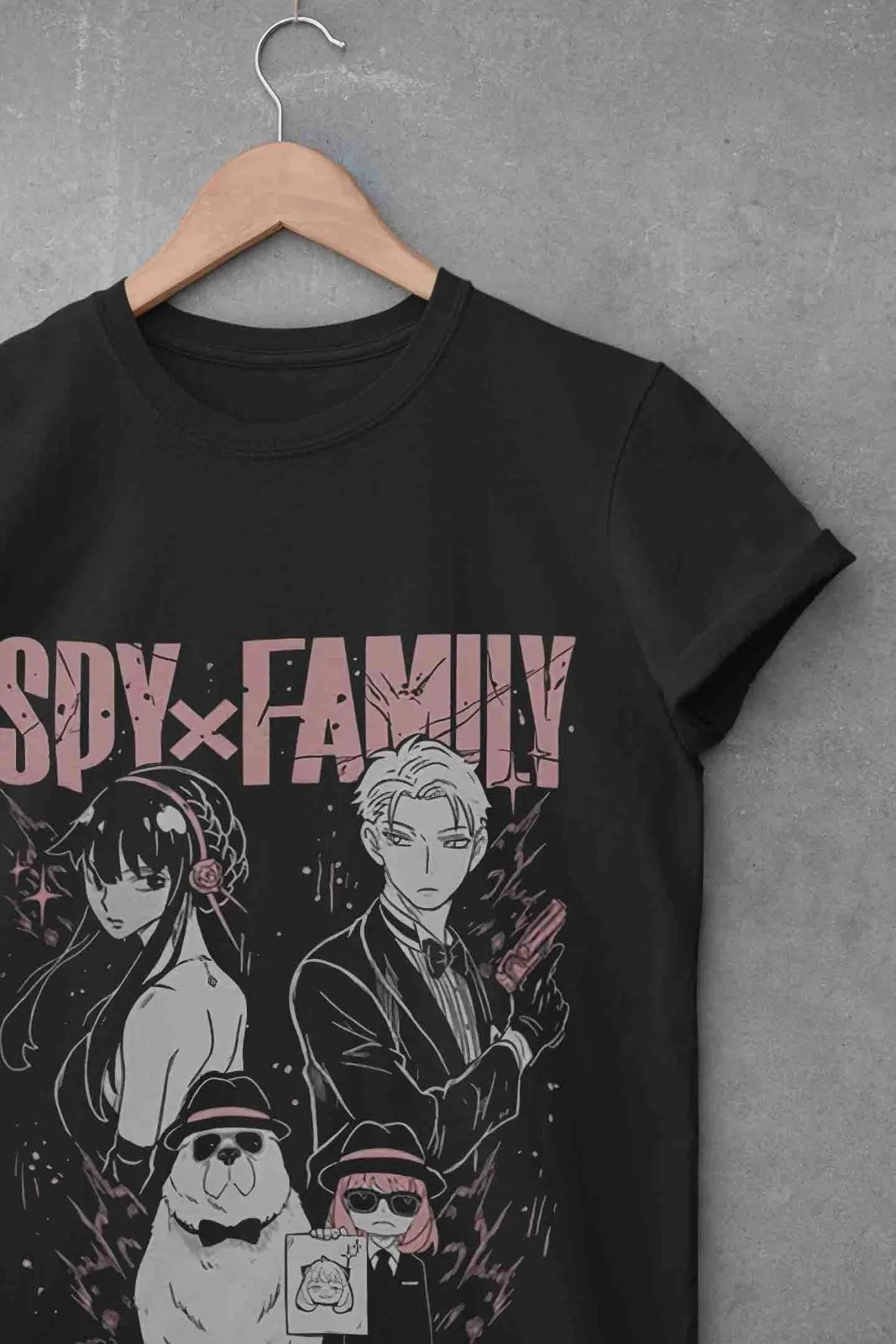 Фото Футболка Spy x Family, футболка Ани, футболка Лоида Форджера, футболка Йор, топ Бонда Сильвии в стиле аниме. №3