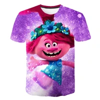 new t shirt troll 3d printing t shirt for men and women 2022 childrens anime short sleeved street top cool t shirt