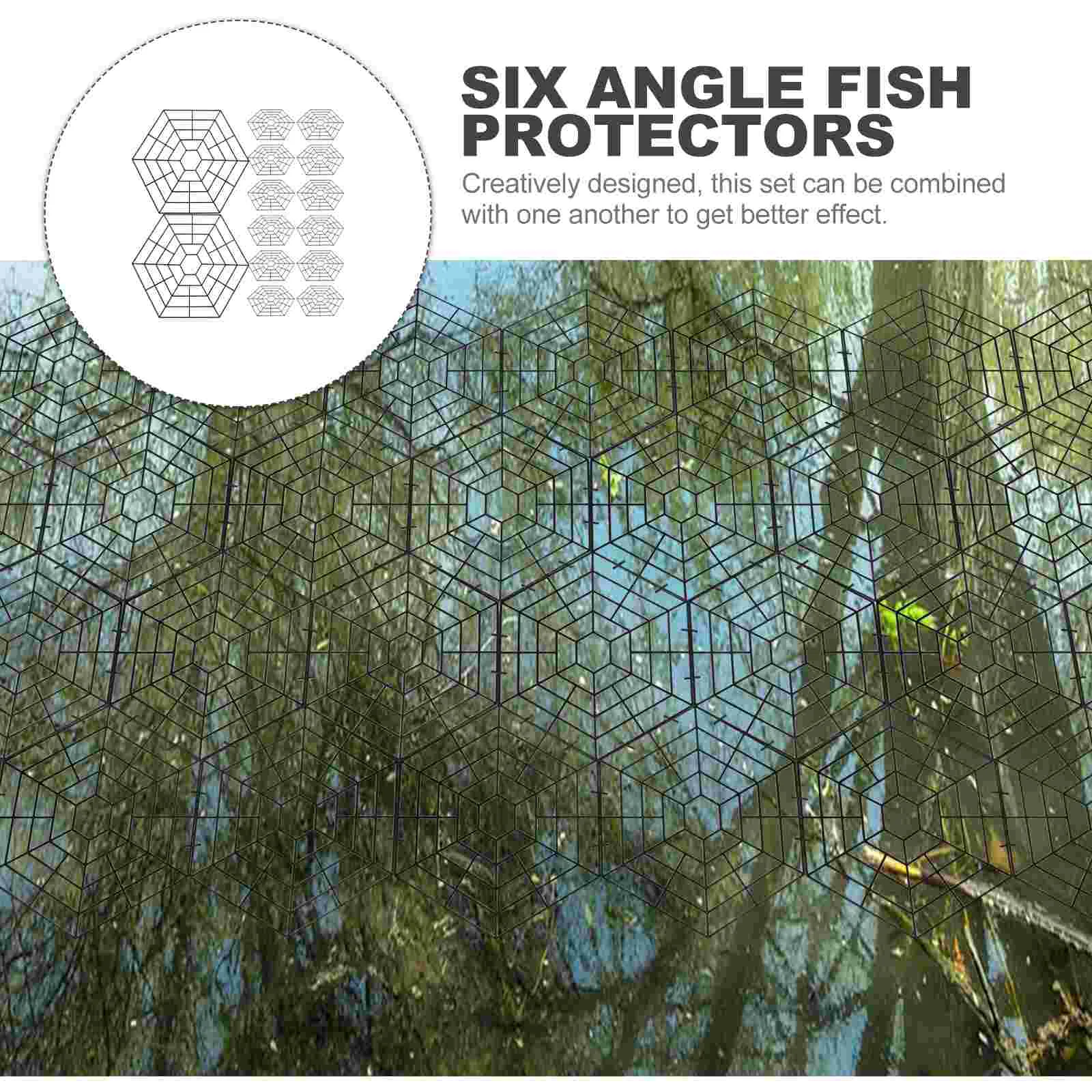 

Fish Pond Guard Net Ponds Protective Cover Guard Protector Plastic Floating