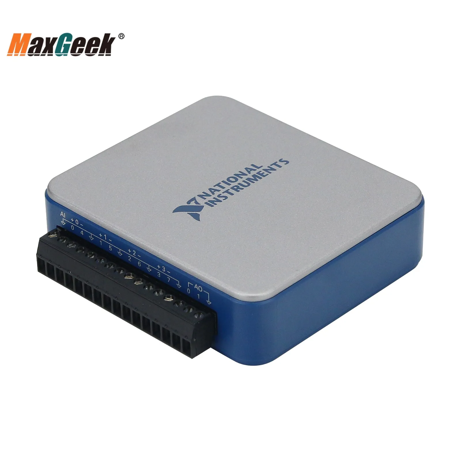 Maxgeek NI USB-6002 USB многофункциональная карта сбора данных DAQ 8AI 16-bit 2AO Digital I/O Labview |