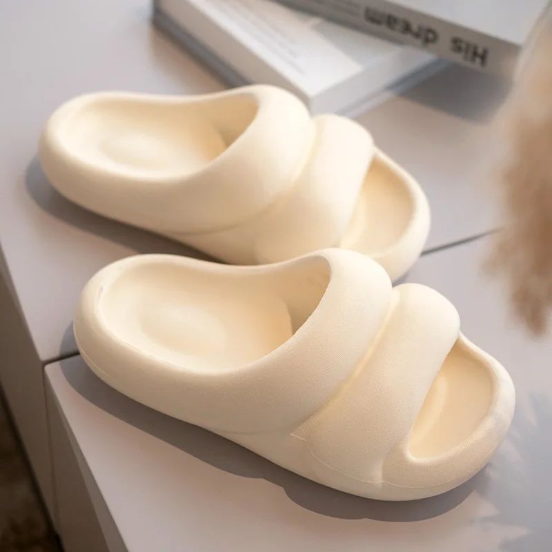 Summer Women's Slides Simple Leisure Design Fashion Platform Soft Non-Slip Sandals 2023 New Open Toe Indoor Bathroom Slippers
