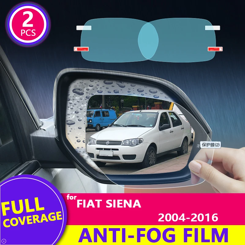 

for Fiat Siena 2004 - 2016 2014 2015 Full Cover Rearview Mirror HD Film Anti-Fog Rainproof Auto Mirror Sticker Car Accessories