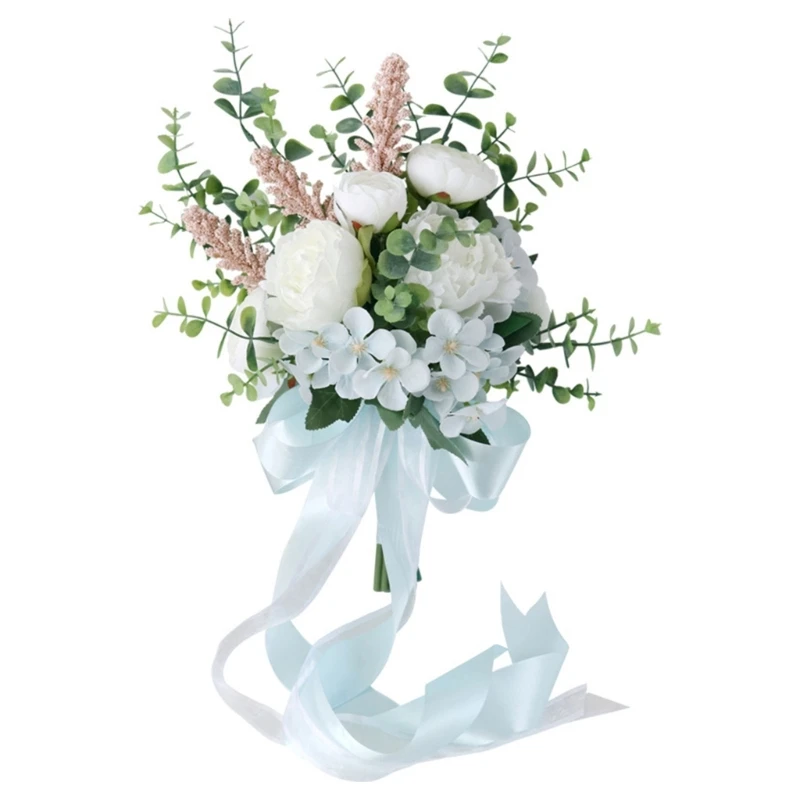 

Romantic Wedding Bouquets Silk Bride Bridesmaids Hand Holding Flower Artificial Flower for Wedding Home Decorations Dropshipping